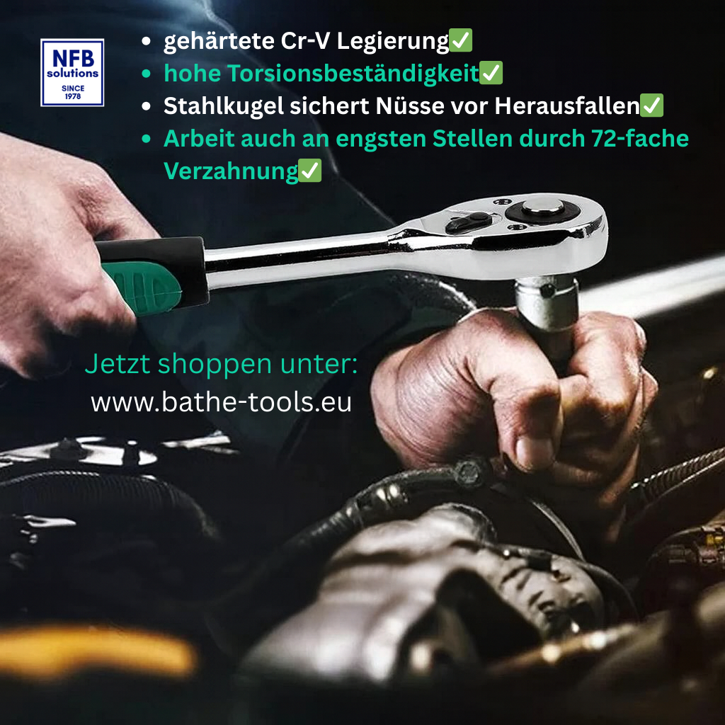 216teiliger Knarren-/Ratschenkasten, ChVa-Stahl, Heimwerker