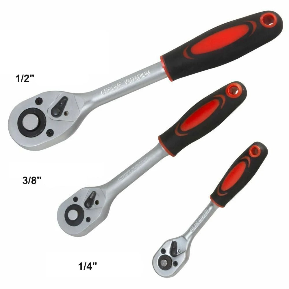 171-tlg. Ratschen-Steckschlüssel-Set 1/4″, 3/8″, 1/2″ Auto-Reparatur Werkzeug-Set